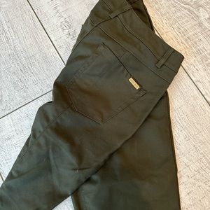 Olive green skinny pants